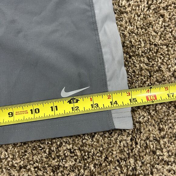 Nike Gray Basketball Shorts Men’s XL Single Swoosh Y2K Sportswear Training - Picture 11 of 12